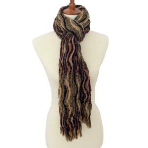 Textural Long Scarf - Rich Fall Colors NWOT